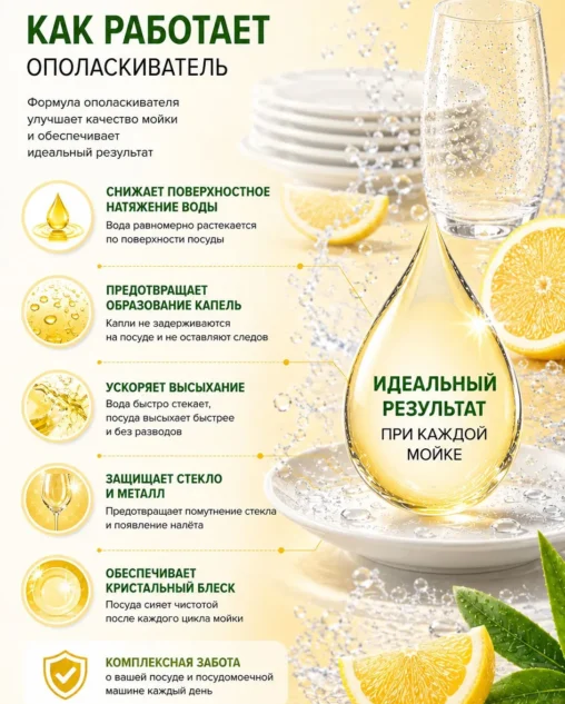 Ополаскиватель для посудомоечной машины Only DEW Лимон 1л E-COM