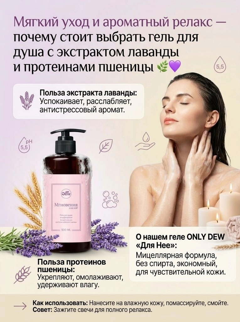 Мягкий уход и ароматный релакс - гель для душа "ЭкоЛюкс"
