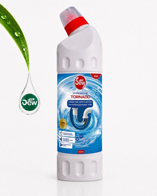 Для очистки канализационных труб Средство Only DEW Tornado 0,75л утенок